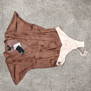 NWT Paige Dijon Bodysuit Sz Small